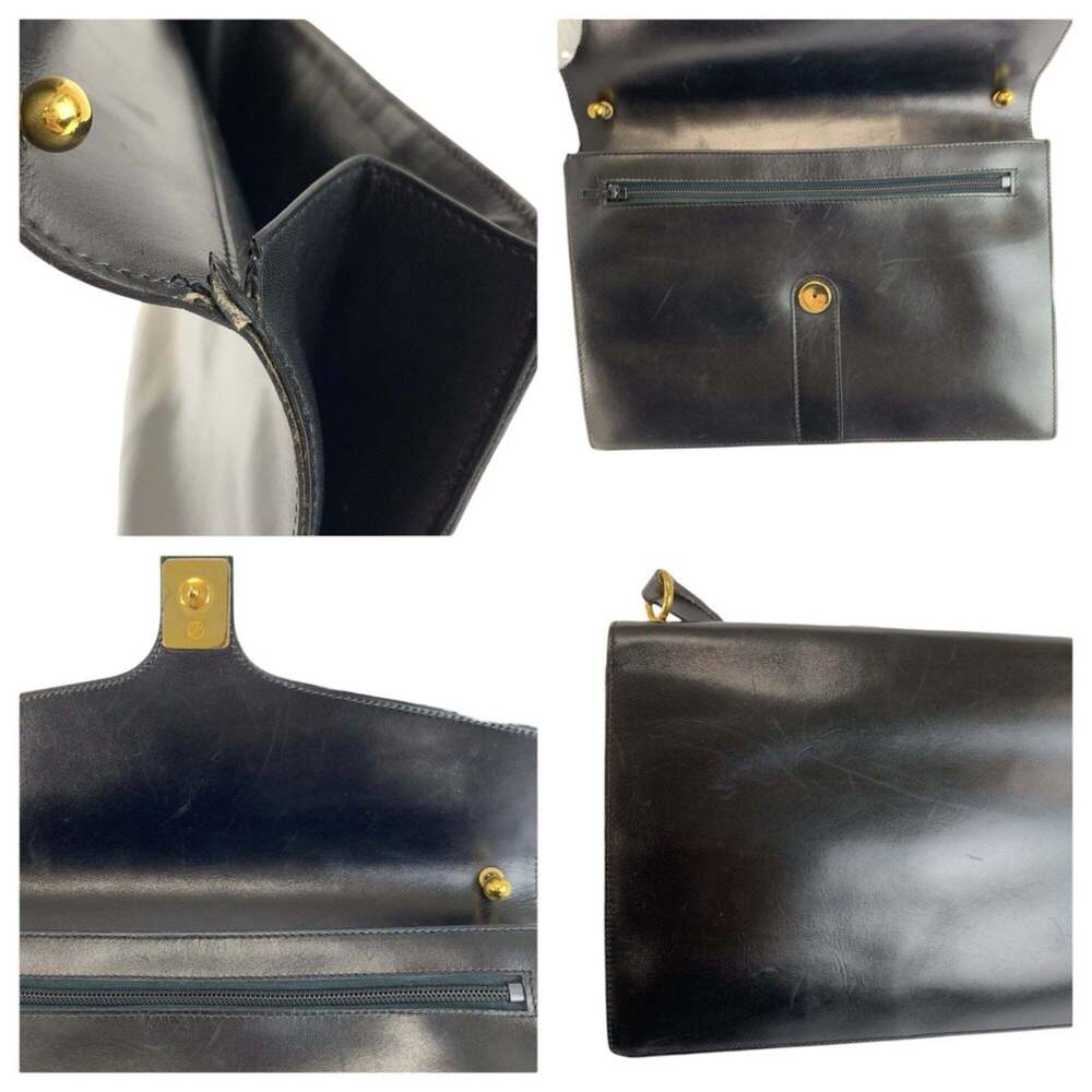 CHRISTIAN DIOR Vintage Black Leather Shoulder Bag - Picture 5 of 10